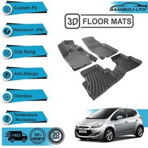 3D Molded Interior Car Floor Mat for Hyundai ix20 2010-UP(Black) Anti-Allergic - £77.06 GBP