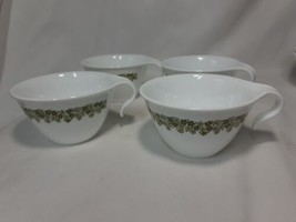 Set of 4, Corelle Crazy Daisy Spring Blossom Coffee Cup Mug Corning, Open Hook - £11.39 GBP
