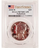 2018-W Palladium 1 Oz. Eagle Ausgewählten Von PCGS As PR70DCAM Erste Streik - $62,920.42 MXN