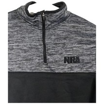 Mens NRA Sweatshirt Size XL 1/4 Zip Fleece Lined Pullover Gray Heather B... - £30.65 GBP