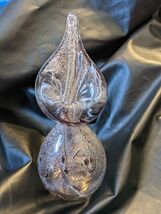Richard Clements Art Glass Jack in Pulpit Vase Pulled Swirl Signed 12 In... - $135.14