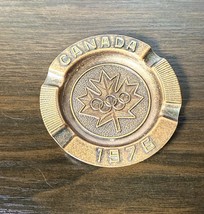 1976 OLYMPIC GAMES MONTREAL Original Bronze ASHTRAY Copper Vintage 3 1/4&quot; - $224.45 MXN