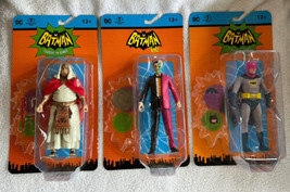 Adam West Mc Farlane Dc Retro ‘66 King Tut, Two Face &amp; Radioactive Batman Figures - £75.75 GBP