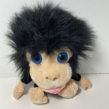 Ideal Toys Direct Plush Black Fuzzy Chipanzee Big Eyes Head Stuffed Animal - £12.05 GBP