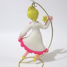 Vintage Handmade Ballerina Ornament Felt Sequin Christmas Kitschy Decor - $19.77