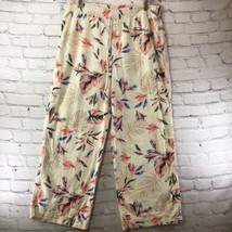 Briggs Womens Lounge Pants XL Linen Blend Floral Print  - £15.56 GBP