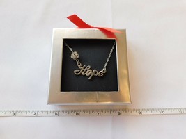 Unbranded Ladies Women&#39;s Necklace Silver Tone &quot;Hope&quot; 96034802 NEW NOS - £16.18 GBP