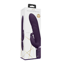 VIVE NARI Rechargeable Silicone G-Spot Rabbit Vibrator w/ Rotating Beads Purple - £91.32 GBP