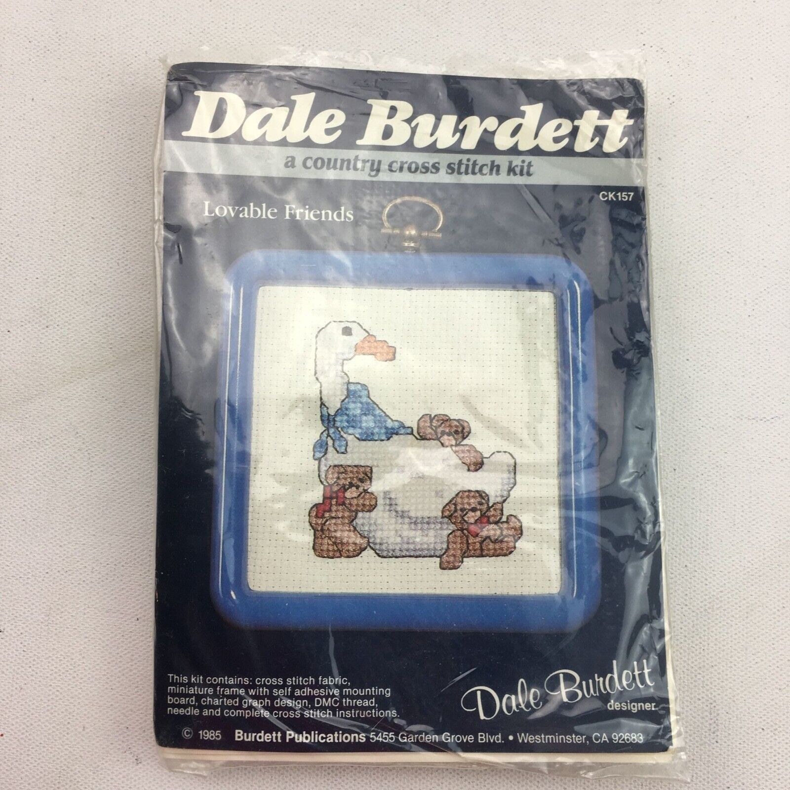 Primary image for Vintage Dale Burdett A Country Cross Stitch Kit Lovable Friends White Snow Geese