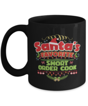 Funny Christmas Holiday saying, Santa&#39;s favorite Short order cook Mug, Great  - £14.43 GBP