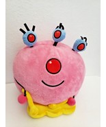 Disney Happy Monster Band Ink Drums Plush Stuffed Animal Pink Round  - £46.64 GBP
