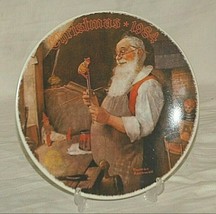 Santa In His Workshop by Norman Rockwell Collector Plate Edwin M Knowles 1465H - £13.19 GBP