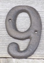 Rustic BROWN Cast Iron Metal House Numbers Street Address # Phone Number... - £4.69 GBP