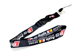 Brand New Audi Rs Car Keychain Tag Rings Keychain Jdm Drift Lanyard Black - £7.72 GBP