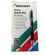 12 Pack Skilcraft Vista Quick Dry Retractable Gel Ink Pens Black Ink 0.7... - $32.86 CAD