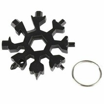 18 In 1 Snowflake Shape Key Chain Stainless Multitool Screwdriver Tool Key Ring - £3.89 GBP