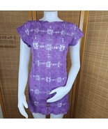 Handmade Crochet Dress Womens Small Purple Boho Tunic Beach Cover Up Lac... - $748.13 MXN