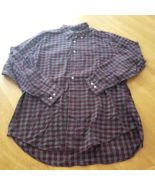 FACONNABLE Long Sleeve Dress Shirt Plaid Red Button Up Down Men&#39;s Size L... - £11.06 GBP