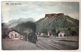 Transportation Train Castle Rock Colorado Depot 1915 PC Railroad Rock Formation - $12.00