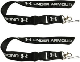 Universal Under Armor Lanyard Keychain ID Badge Holder Black 2 pcs set - $11.99