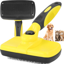 Self Cleaning Slicker Brush Dogs Cat Pets Hair Grooming Remover Shedding Tools - £24.77 GBP