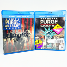 The Purge Lot of 2 Films Blu-ray Election Year and Anarchy Ex Condition - $184.76 MXN