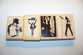 Michael Stamps! 4 New Mounted Rubber Stamps Michael Jackson - £23.59 GBP