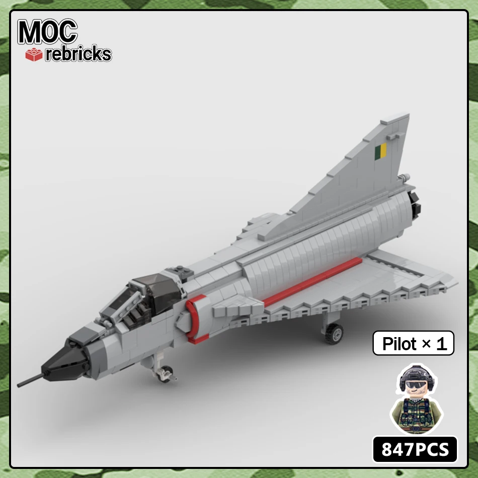 WW2 Military Series Air Force Dassault Mirage III Fighter MOC Building Block - £160.36 GBP+