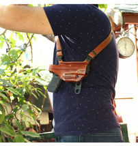 Fits Springfield XDS 3.3”BBL 9MM/40SW/45ACP Leather Shoulder Holster Single 1419 image 2