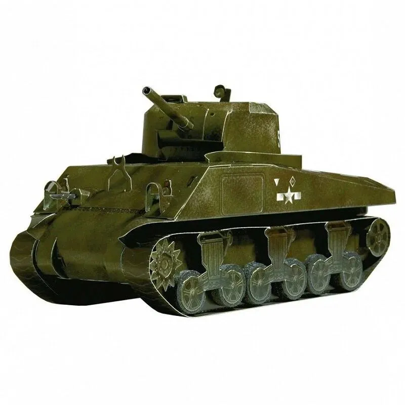 M4A2 Sherman Tank Kit – 1:35 Scale DIY Cardboard Armored Vehicle Paper C... - $390.41 MXN