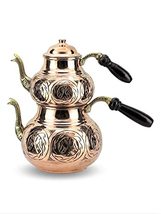 LaModaHome Handmade Original Copper Turkish Tea Pot - £71.87 GBP