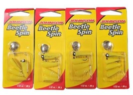 Johnson Beetle Spin BSVP 1/32 YBS 1/32 oz. Yellow/Black Lot of 4 New - £14.04 GBP