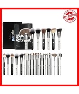 31-Piece Professional Makeup Brush Set - Luxury Leather Organizer Included - $1,174.57 MXN