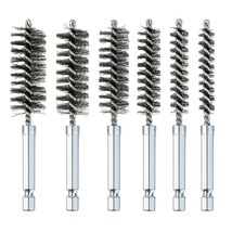 6 Pcs Stainless Steel Bore Brush Set with 1/4&quot; Hex Shank Twisted Wire Br... - $433.44 MXN