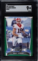 2023 Leaf Draft Picks Brock Bowers Football Card #18 Green Parallel UGA Bulldogs - £20.67 GBP