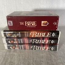 VHS lot 5 The Bible In The Beginning And Charleston Heston Presents Passion - $94.23 MXN