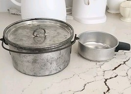 Vintage Aluminum Mini Outdoor Camping Pot With Handle and Lid + Free ext... - $374.56 MXN