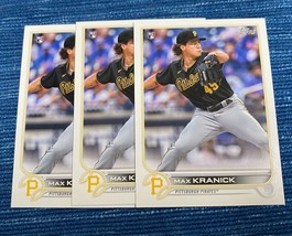 Lot x 3 Lot 2022 Topps Series 1 Max Kranick #325 Rookie Card RC Pirates ... - $1.50