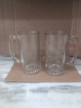 Heavy Glass Beer Steins Set, Vintage Collectible Mugs, 18 cm Tall, Barwa... - £11.59 GBP