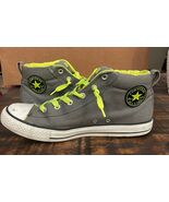 Converse Chuck Taylor All Star High Top Gray Neon Green Size 11 - $39.55
