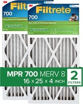 Merv 8 Mpr 700 Filtrete 16X25X4 Furnace Air Filter, Dust,, Pack, Fits Le... - $65.94