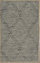 EORC REH37BL2X6 Handwoven Wool Punja Killim Rug, 2&#39; x 6&#39;, Black - $1,290.81 MXN