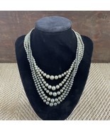 Vintage Multiple  Strand Necklace Plastic Beads Costume Jewelry - £7.20 GBP