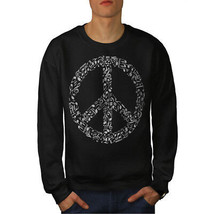 Wellcoda Peace Sign Music Rasta Mens Sweatshirt,  Casual Pullover Jumper - £23.62 GBP+