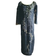 NWOT Women&#39;s Custom Design Black Lace Crystal Embellished Ao Dai Size 6 - £55.87 GBP