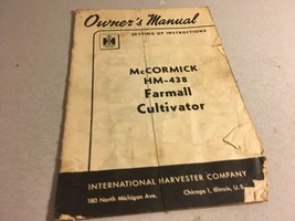 IH Setting Up Instructions Owners Manual McCormick HM-438 Farmall Cultiv... - £11.76 GBP