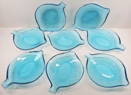 8 Turquoise Aqua Blue Fish Plate Set Dining Table Decorative Nautical Dishes Lot - £78.13 GBP