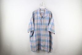 Vtg 90s Streetwear Mens 3XB Faded Single Needle Tailoring Pastel Button Shirt - $34.60