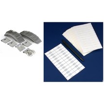 Gray Flocked Earring Display Cards &amp; Adhesive Jewelry Price Tags Kit 600 Pcs - £22.37 GBP