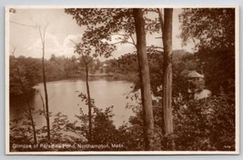 Northampton MA Massachusetts RPPC Glimpse of Paradise Pond Postcard AA3 - £7.77 GBP